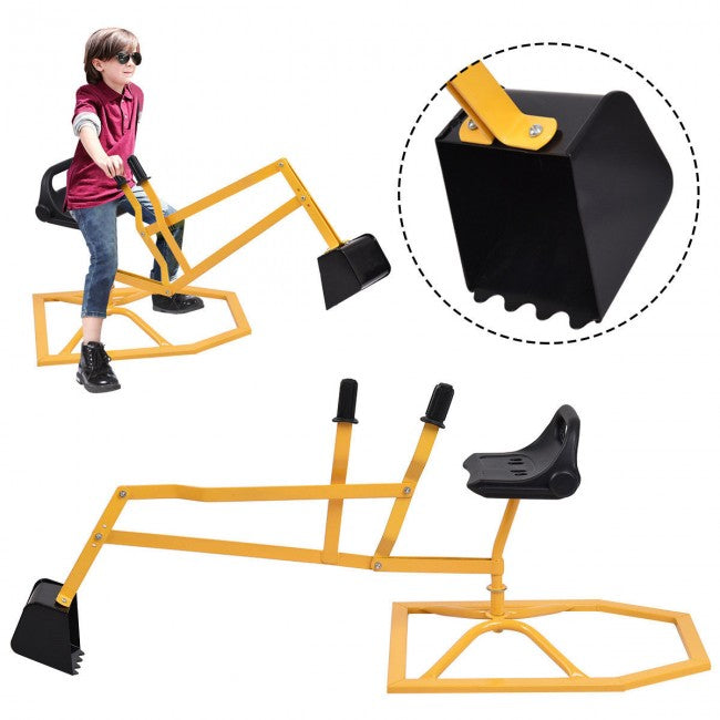360° Seat Rotatable Excavator Crane Toy for Sand, Dirt, Snow