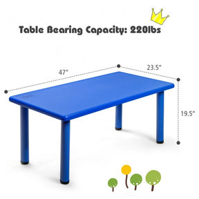 Hikidspace Kids Plastic Rectangular Learn and Play Table for Outdoor