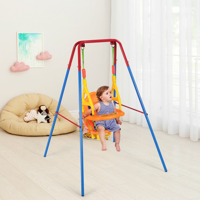 Toddler Swing Set with High Back Seat for Park, Backyard, Outdoor & Indoor