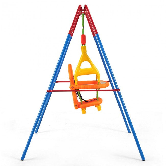 Toddler Swing Set with High Back Seat for Park, Backyard, Outdoor & Indoor