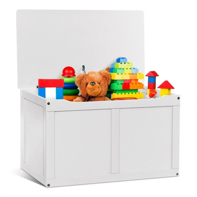 Hikidspace Wooden Chest Organizer Kid Toys Storage Box with Safety Hinge