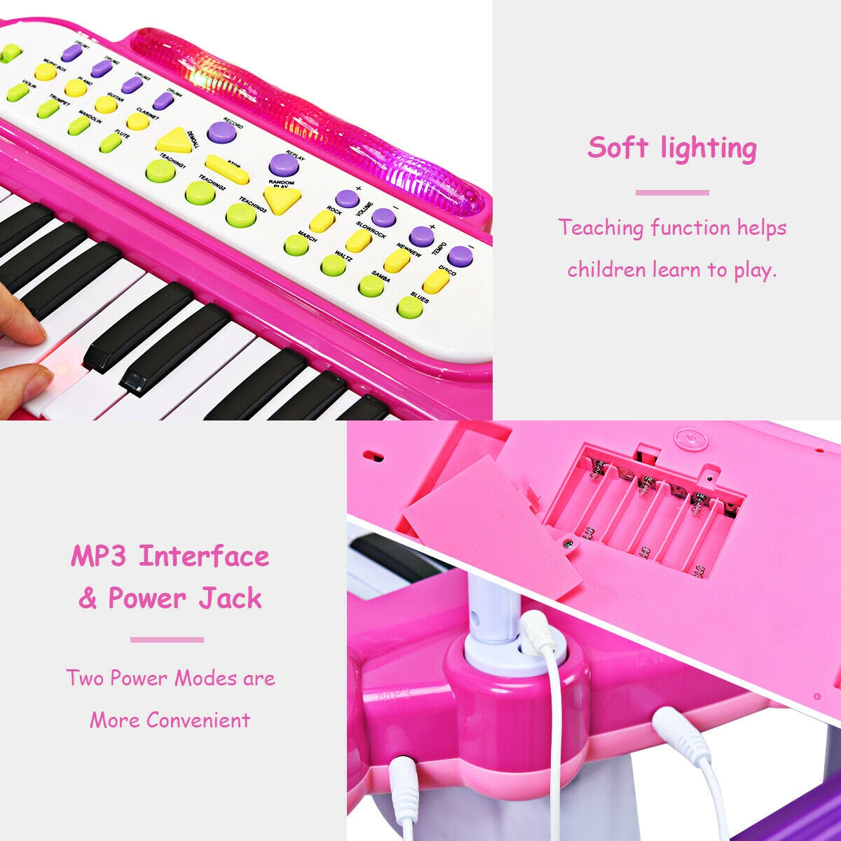 Hikidspace 37 Key Electronic Keyboard Kids Toy Piano