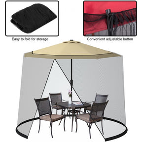 9-10 Feet Outdoor Camping Umbrella Table Screen Mosquito Bug Insect Net